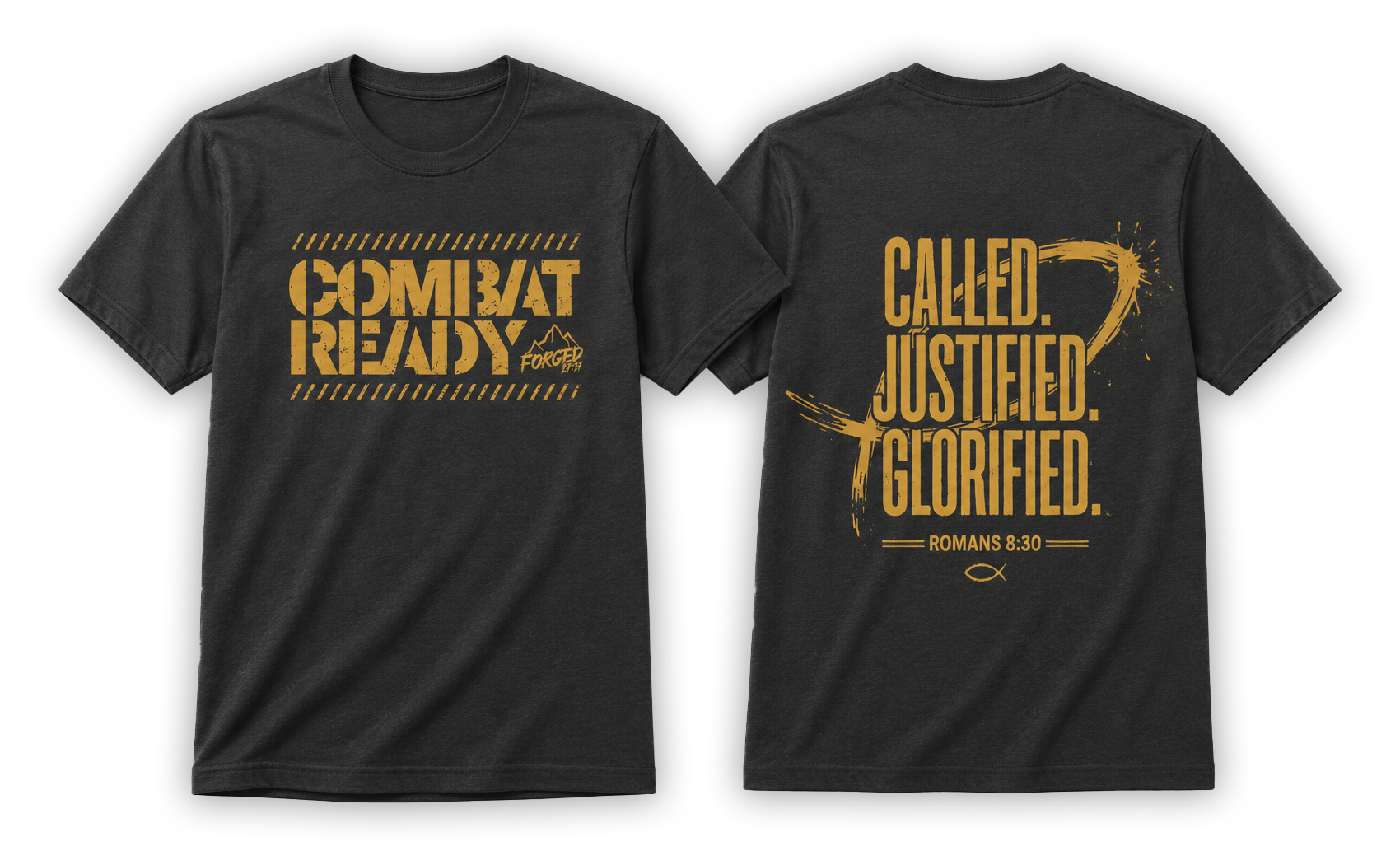 2026 Combat Ready t-shirt, front and back, included with retreat registration