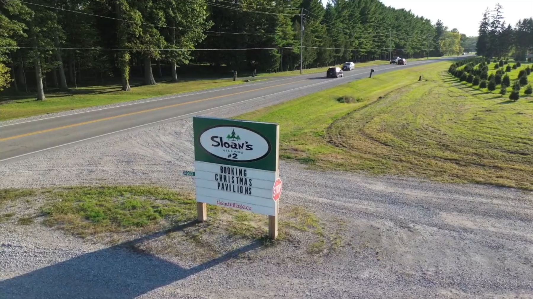 Sloan's Christmas Village #2 entrance sign