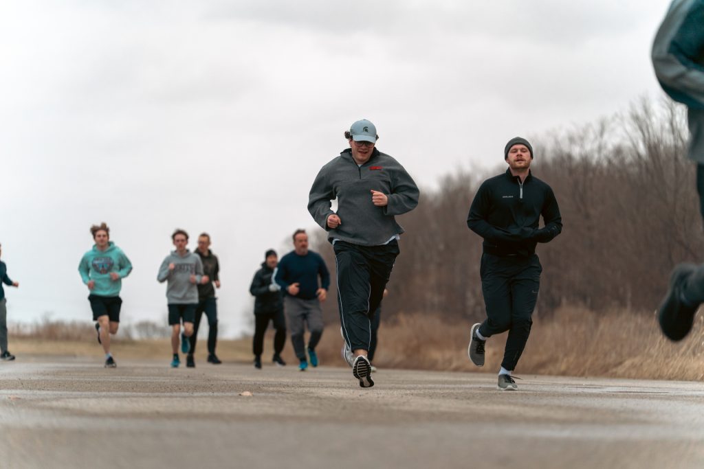 Christian men’s group doing team workout at Forged 27:17