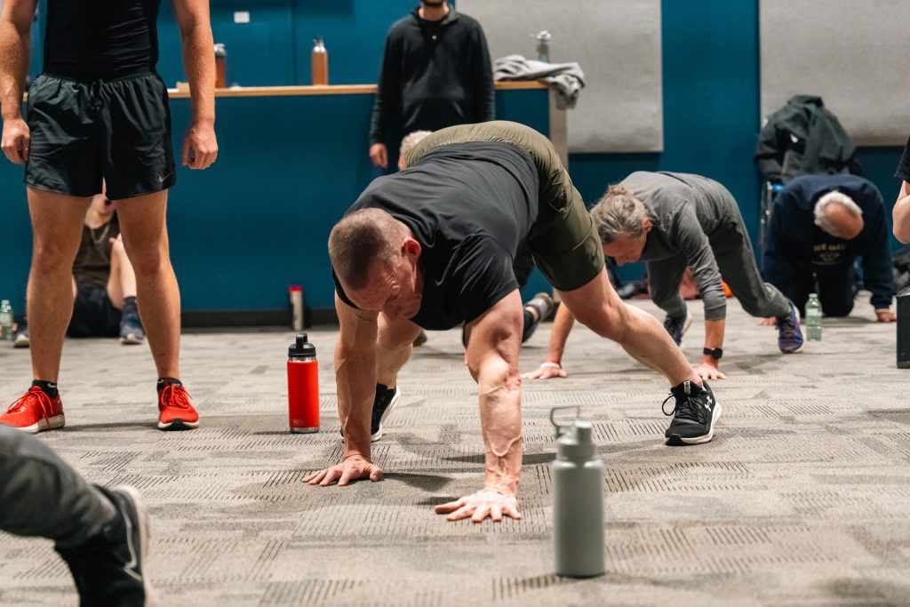 Christian men’s group doing team workout at Forged 27:17