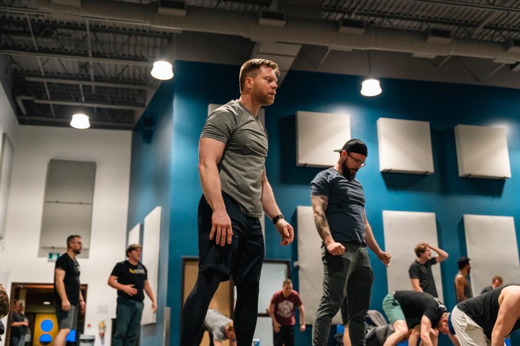 Christian men’s group doing team workout at Forged 27:17