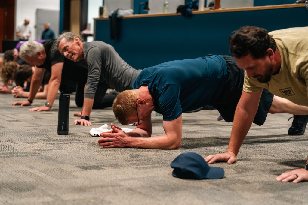 Christian men’s group doing team workout at Forged 27:17