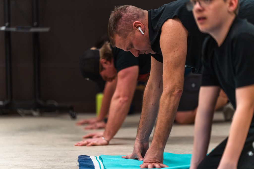 Christian men’s group doing team workout at Forged 27:17