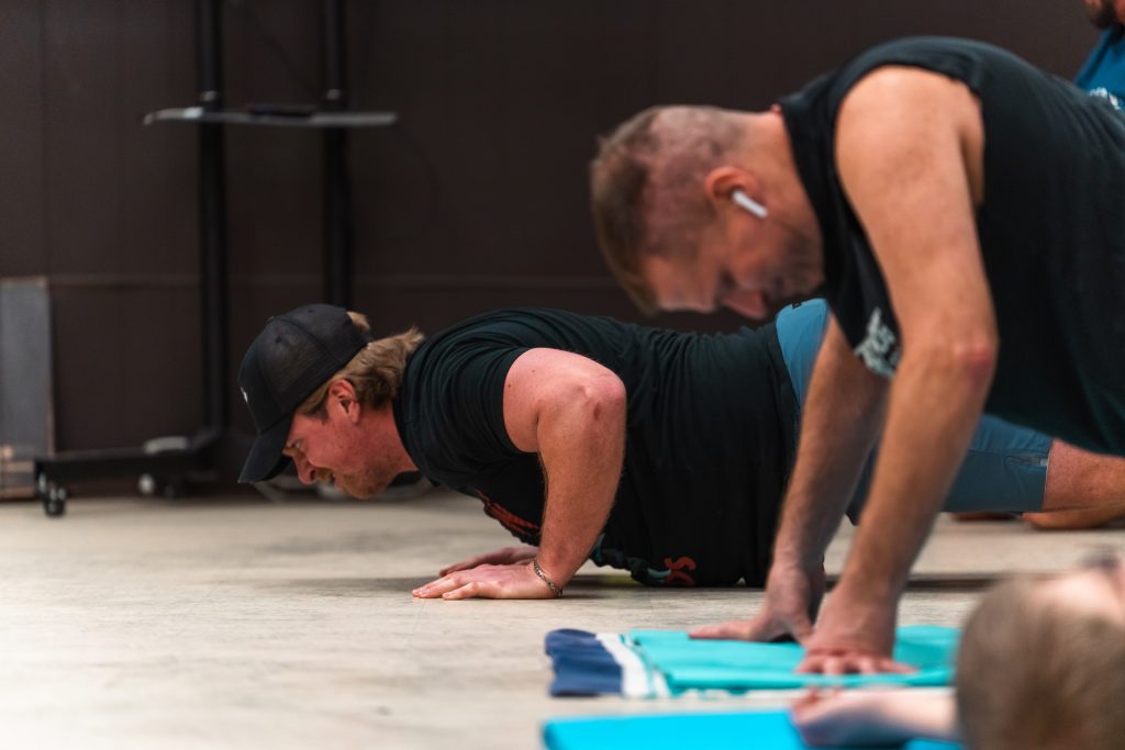 Christian men’s group doing team workout at Forged 27:17