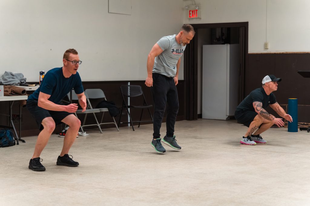 Christian men’s group doing team workout at Forged 27:17
