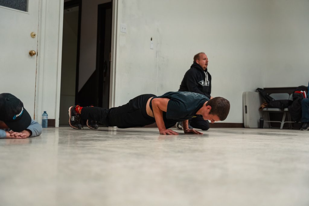 Christian men’s group doing team workout at Forged 27:17