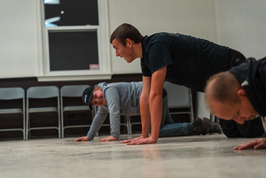 Christian men’s group doing team workout at Forged 27:17